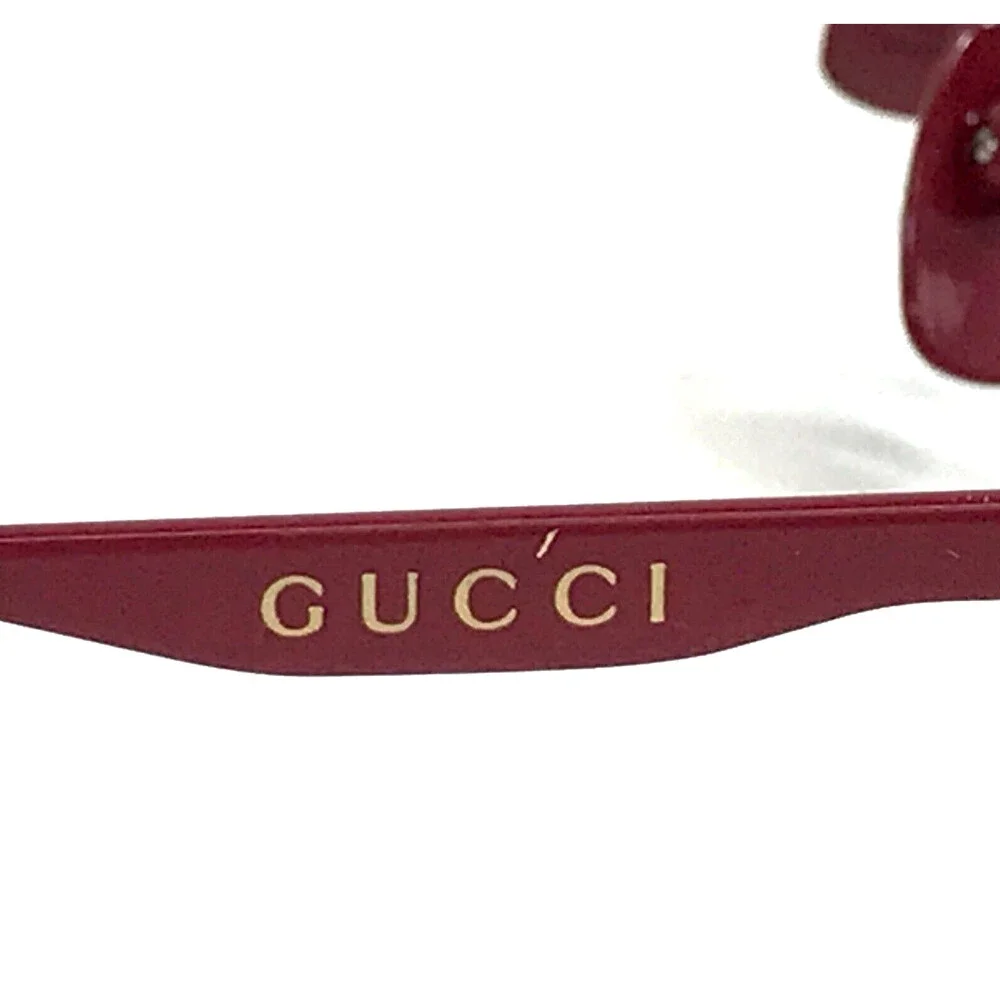 Gucci Eyeglasses Frames GG0339OJ 004 Titanium Red Oval Half Rim 53-19-140